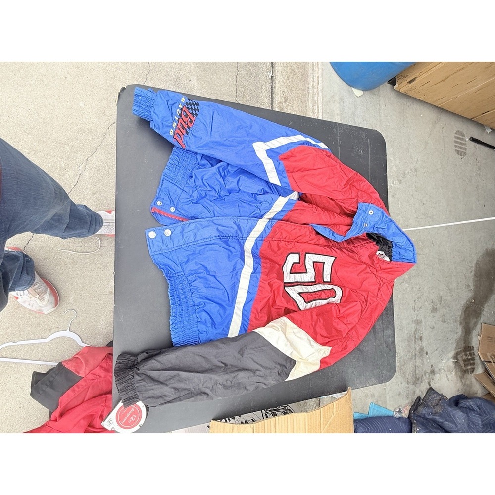 Vintage Ricky Craven Bud‎ Racing NASCAR Jacket XL Red Blue 90s Racing